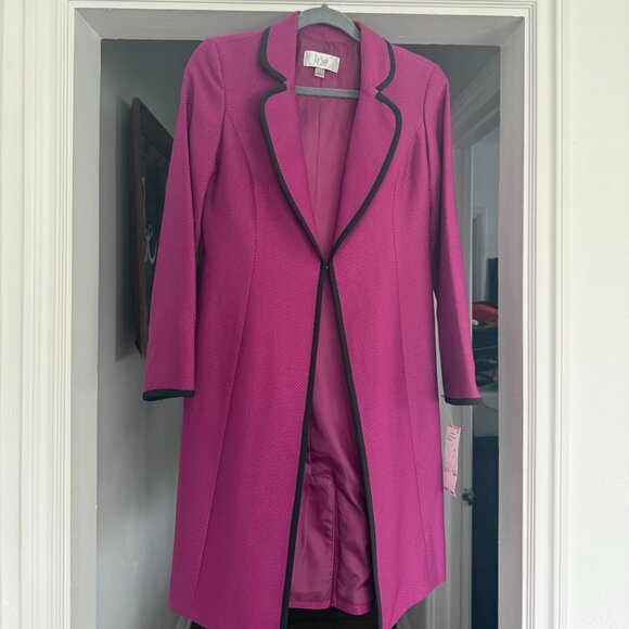 NWT - Le Suit Jacquard Framed Sheath Coat Suit - New With Tags - 2P - Picture 2 of 5